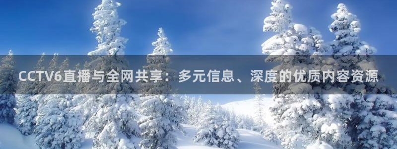 劲爆体育在线直播：CCTV6直播与全网共享：多元信息、深度的优质内容资源